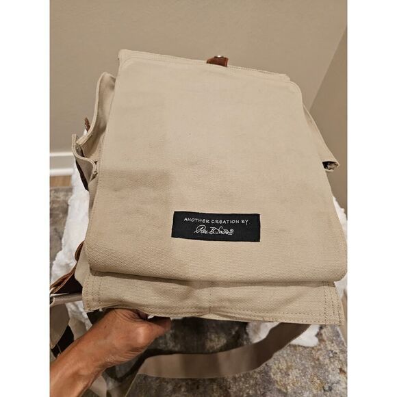 NWOT Park B. Smith Canvas/Leather 2 Bottle Wine Bag - Picture 11 of 16